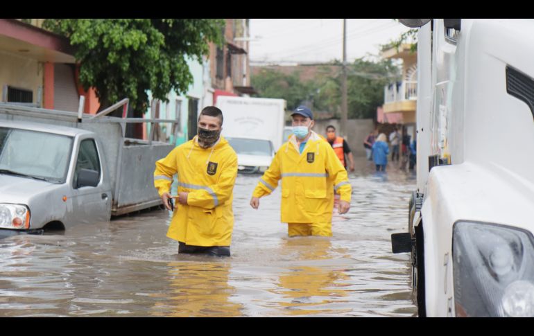 La colonia Ojo de Agua tras la lluvia de la madrugada. ESPECIAL/Gobierno de Tlaquepaque