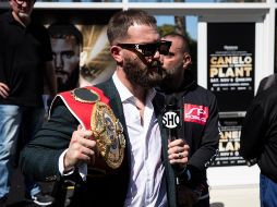 Caleb Plant dijo que respeta la trayectoria de 'Canelo', pero su objetivo es aprovechar al máximo la oportunidad que tiene. EFE/E. LAURENT