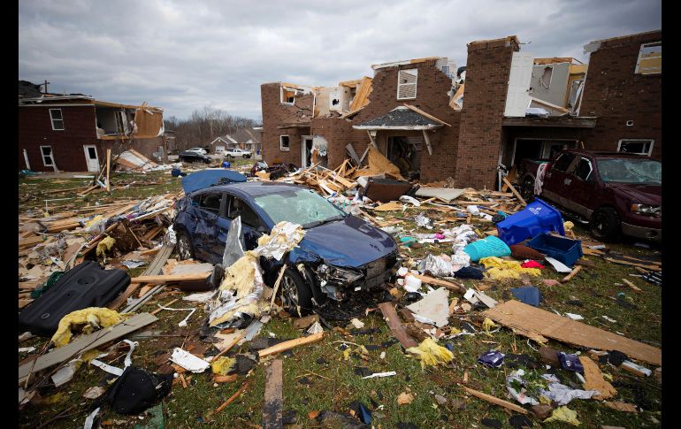 Diferentes localidades de Kentucky quedaron devastadas debido al fenómeno. AP/M. Clubb