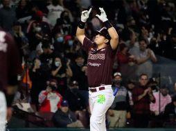 Víctor Mendoza fue el mejor bateador de Culiacán al irse de 3-2 con tres compañeros mandados al plato. TWITTER/clubtomateros