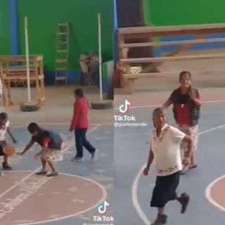 Abuelita de Oaxaca se hace famosa en TikTok por su singular manera de jugar básquetbol (VÍDEO)