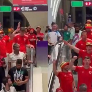 ¡Hermanos! Aficionados de Gales le gritan "México, México" a los estadounidenses (VIDEO)