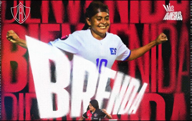 Brende Cerén ha sobresalido por su velocidad. Twitter/Atlas FC Femenil