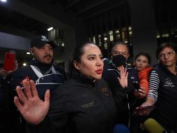 Sandra Cuevas responsabiliza a Sheinbaum de la situación en CDMX. SUN/ V. Rosas