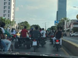 Los motoclistas circularon por avenidas de la ciudad y la mayoría sin equipo de seguridad. ESPECIAL