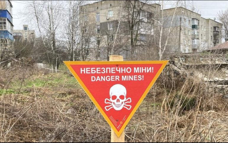 Rusia colocó minas para defender sus posiciones y frenar los contraataques de Ucrania.