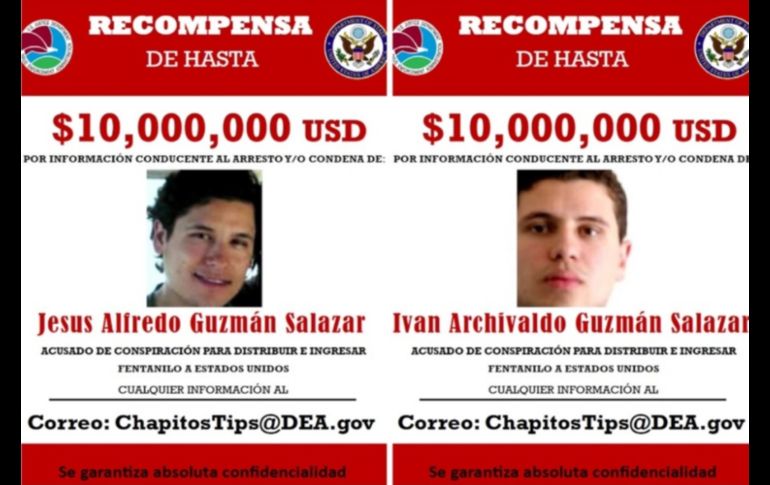 Estados Unidos pagará 10 millones de dólares a quien informe sobre el paradero del hijo del Chapo. ESPECIAL