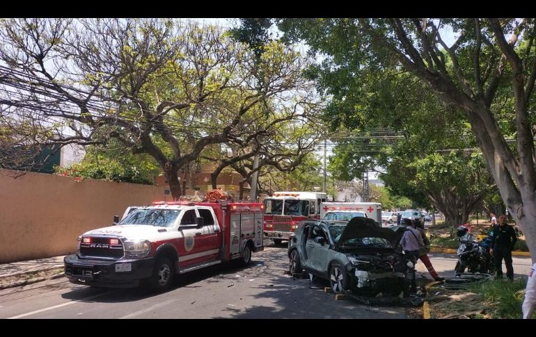 Fuerte choque múltiple en la colonia Providencia deja siete heridos