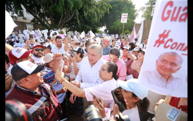 Adán Augusto López llevó a cabo una asamblea en la Plaza de la República. EL INFORMADOR/ C. Zepeda