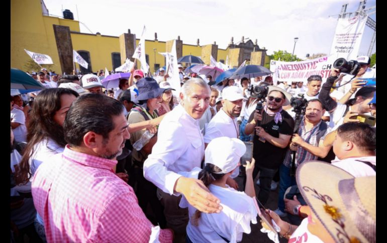 Adán Augusto López llevó a cabo una asamblea en la Plaza de la República. EL INFORMADOR/ C. Zepeda