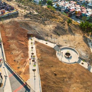 Inauguran el Parque Lineal Demóstenes; tiene mirador y juegos infantiles