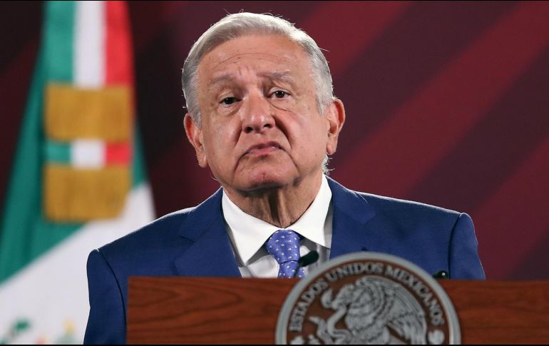 López Obrador durante una rueda de prensa el 17 de julio de 2023 en el Palacio Nacional en Ciudad de México. EFE/S. Gutiérrez