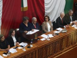 Delfina Gómez se presentó ante el Congreso del Estado de México para rendir protesta. SUN