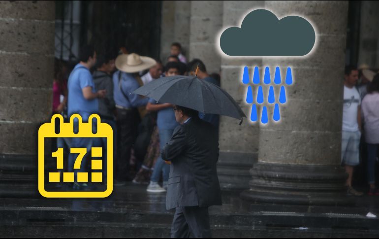 Clima en Guadalajara: Las posibilidades de lluvia han variado y se incrementan conforme avanza la semana, sobre todo para el sábado 21 de octubre. EL INFORMADOR / ARCHIVO