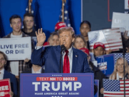 Trump  usó nuevamente el tema migratorio para ganar adeptos en un mitin en New Hampshire. EFE