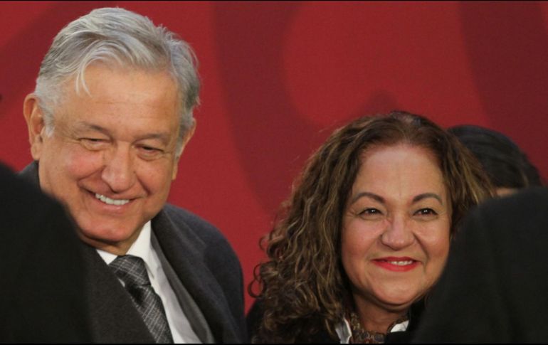 Tras lo dicho por López Obrador en su conferencia matutina, Sanjuana Martínez expresó que ella ya está fuera del gobierno. NTX / ARCHIVO