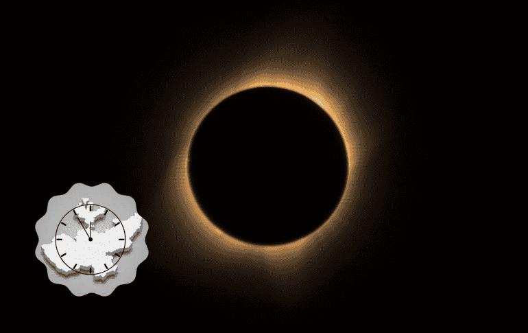 Este año, el Eclipse Total de Sol, será especialmente visible desde Mazatlán, Sinaloa. ESPECIAL/CANVA