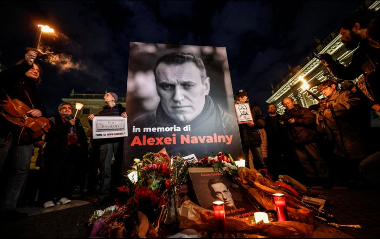Manifestación en Roma en memoria de Alexei Nevalny, muerto el 16 de febrero en circunstancias aún no aclaradas. EFE/F. Frustaci