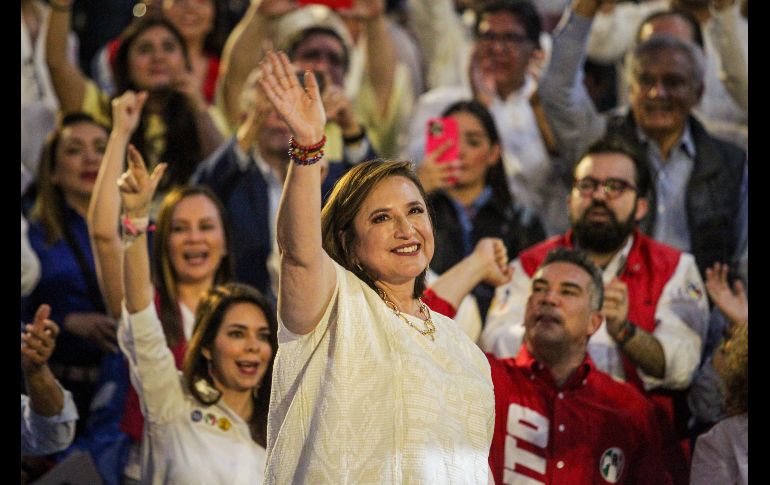 La candidata estuvo en el Palenque de las Fiestas de Octubre en el Auditorio Benito Juárez. EL INFORMADOR/H.FIGUEROA