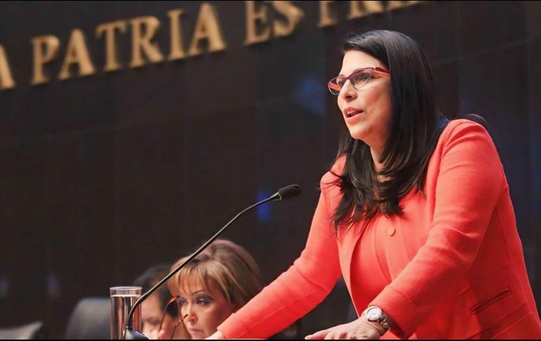 Marcela Guerra Castillo, presidenta de la Mesa Directiva de la Cámara de Diputados. X/ @MarcelaGuerraNL.