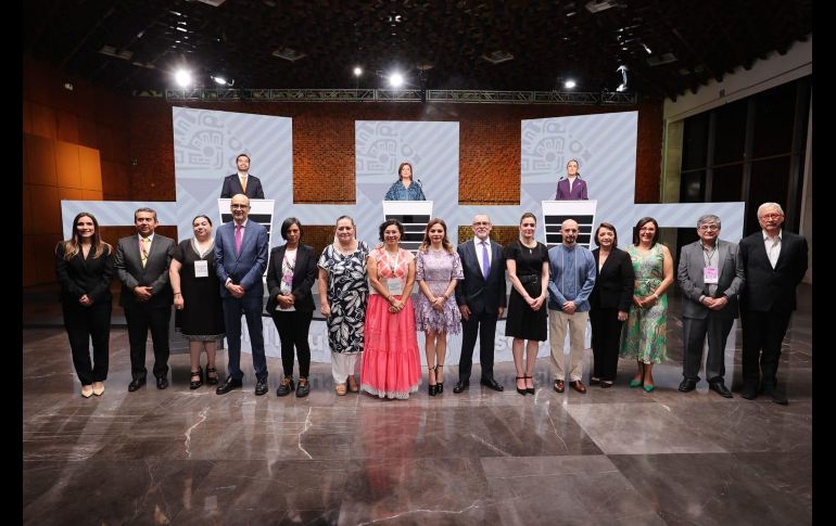 Tercer y último debate presidencial entre las candidatas, Claudia Sheinbaum (Morena-PT-PVEM), Xóchitl Gálvez (PAN-PRI-PRD) y el candidato Jorge Álvarez Máynez (MC) en el Centro Cultural Universitario Tlatelolco, celebrado el domingo 19 de mayo de 2024. EL UNIVERSAL