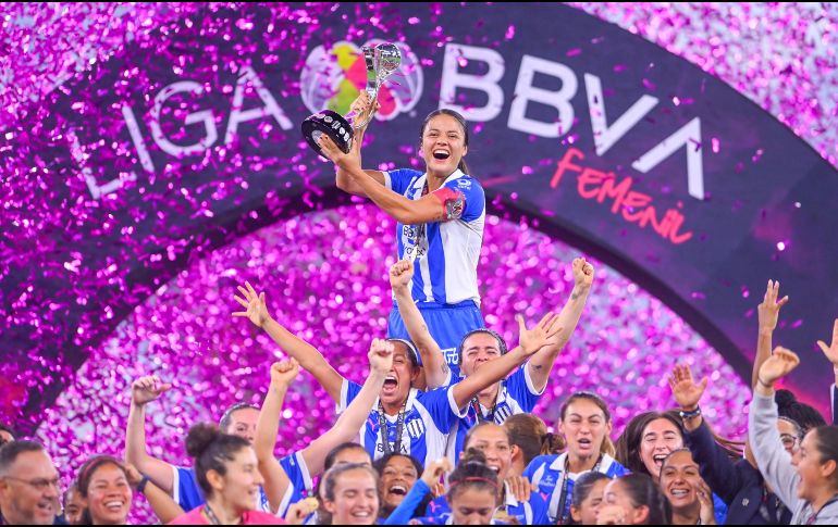 Las Rayadas se proclamaron campeonas del Clausura 2024 para sumar su tercer título de la categoría. IMAGO7.