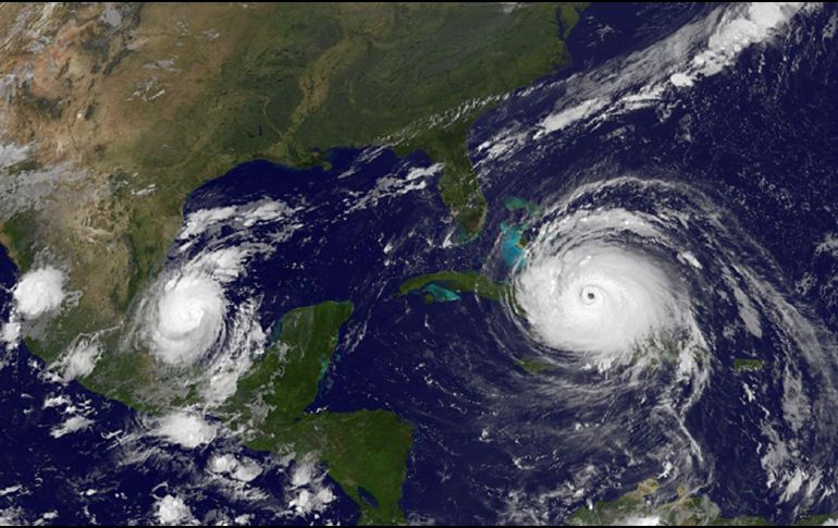 Se esperan entre 17 y 25 tormentas con nombre y de 8 a 13 huracanes, de ellos entre 4 y 7 de categoría mayor. ESPECIAL / NOAA/NASA