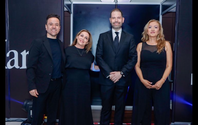 Álvaro Valadez, Elena Tinghi, José Luis Altamirano y Rocío Niño. GENTE BIEN JALISCO/ Claudio Jimeno