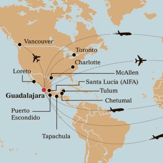 Crecen rutas aéreas en Guadalajara