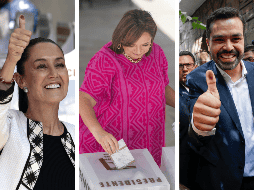 Claudia Sheinbaum, Xóchitl Gálvez y Jorge Máynez emitieron su voto en la jornada electoral de hoy 2 de junio. EFE/ José Méndez / AP Foto/Fernando Llano / EFE/ Isaac Esquivel