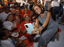 Maye Villa durante las campañas electorales 2024. ESPECIAL/Foto de mayevillalemus en Instagram