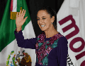 Sheinbaum, quien tomará posesión el 1 de octubre, era la favorita y tras cumplirse los pronósticos se espera continuidad en la relación de México con Estados Unidos. AP / F. Llano