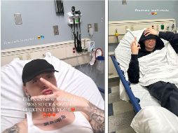 Peso Pluma se lesionó mientras daba su concierto en Nueva York. ESPECIAL / Instagram pesopluma