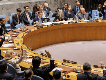 El Consejo de Seguridad de la ONU aprobó hoy lunes 10 de junio una resolución presentada por Estados Unidos. EFE / S. Yenesel