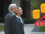 El gobierno de Andrés Manuel López Obrador recibió del sexenio anterior una deuda de 560 mil millones de dólares. ESPECIAL / X / @Claudiashein