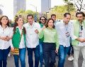 La “Familia Verde” durante el arranque de campaña de Claudia Sheinbaum. ESPECIAL