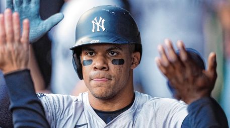 El dominicano luce en su temporada de debut con los Yankees. AFP/K. Rivas