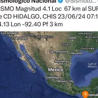 Se registró temblor hoy 23 de junio en Ciudad Hidalgo, Chiapas según el SSN