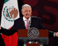 El Presidente Andrés Manuel López Obrador promete defender el litio mexicano de la explotación extranjera este jueves durante su conferencia matutina. EFE / M. Guzmán