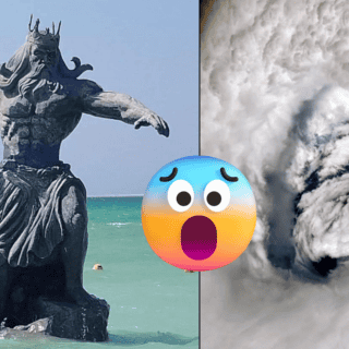 Yucatecos piden la "DESTRUCCIÓN" de la estatua de Poseidón por los huracanes