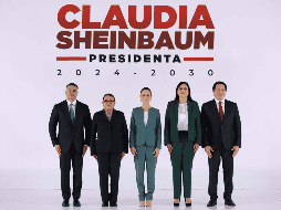 La virtual presidenta de México, Claudia Sheinbaum Pardo, presentó este jueves a otra parte de su gabinete. Rosa Icela Rodríguez, la nueva titular de Segob. SUN / D. Simón Sánchez