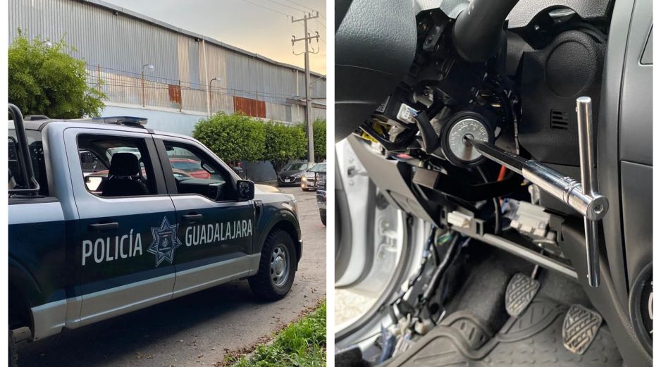 El auto fue robado en la colonia Americana y encontrado en el Alamo Industrial Sur. ESPECIAL