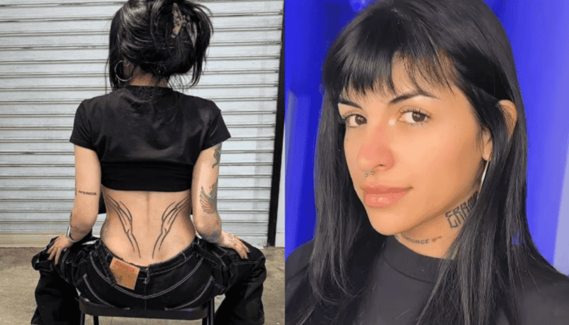 La cantante argentina reapareció con un nuevo look y tatuaje tras su rompimiento con Nodal. ESPECIAL