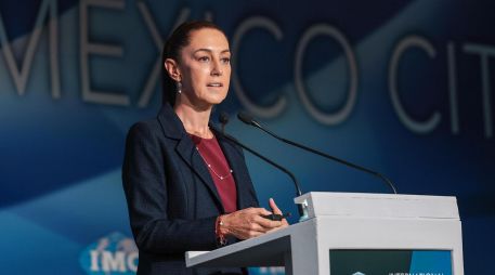 Claudia Sheinbaum se reunió ayer con 150 líderes bancarios de la International Monetary Conference. EFE/Casa de Campaña de Claudia Sheinbaum