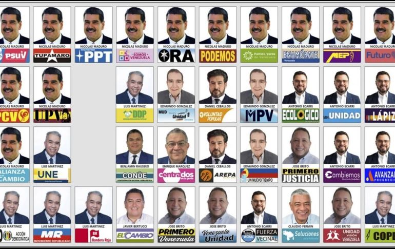 Para algunos votantes, tantas fotos pueden resultar confusas. ESPECIAL / CNE VÍA AP