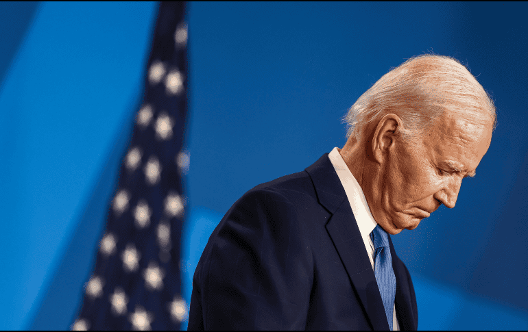 Algunos demócratas han pedido públicamente a Joe Biden que renuncie a su candidatura para las elecciones, porque creen que no tiene posibilidades de vencer a Donald Trump. EFE / J. Lo Scalzo