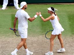 Santiago González y Giuliana Olmos, en Wimbledon. EFE / A, Vaughan