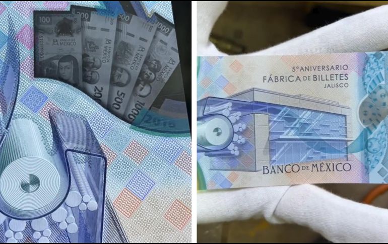 El billete de la Fábrica de Billetes Jalisco se comercializa en redes sociales hasta en 6 mil pesos mexicanos. TIKTOK / armandounrolex