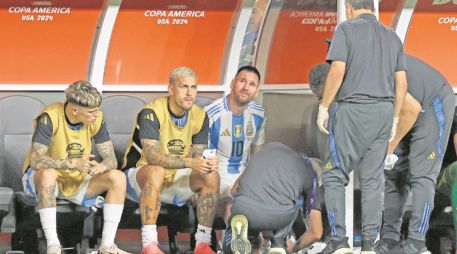 Messi no terminó la Final de la Copa América. AFP/C. Triballeau
