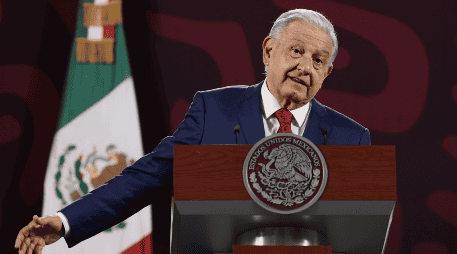 Andrés Manuel López Obrador, durante su conferencia de prensa matutina de hoy 19 de julio en Palacio Nacional de la Ciudad de Mexico. EFE/Jose Mendez